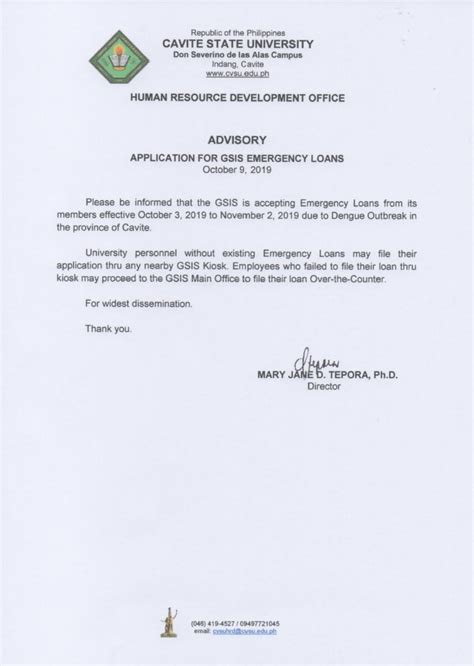 Advisory! APPLICATION FOR .